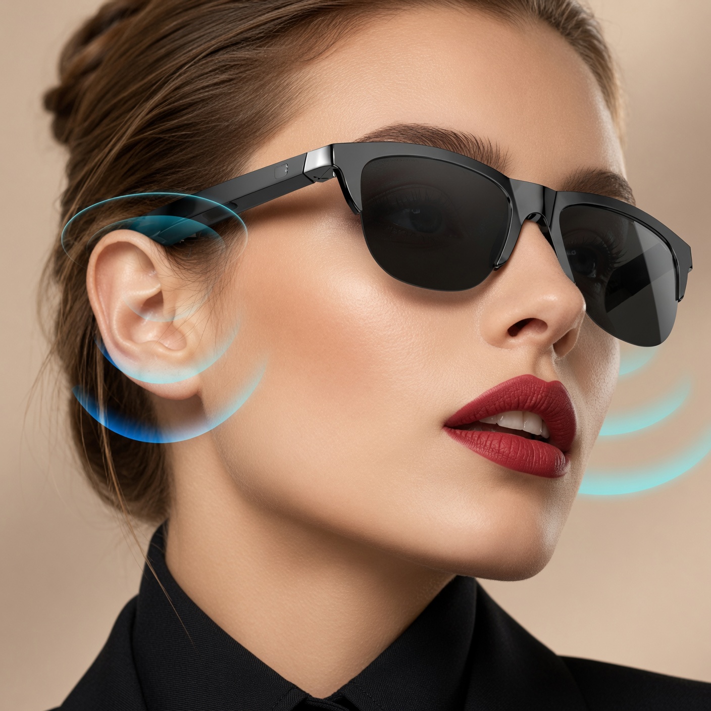 Smart glasses side view